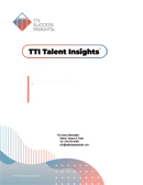 Talent Insights report cover - TTI Performance Systems - talent insights assessment